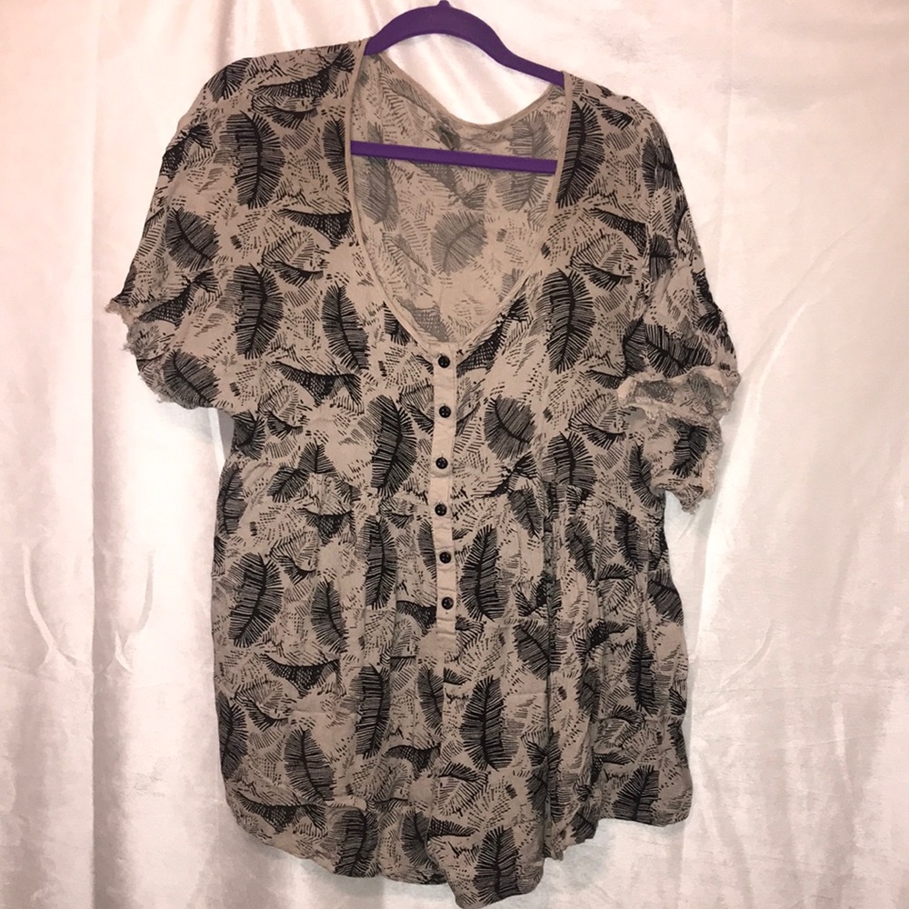 Ecote White and Gray Romper Size XS